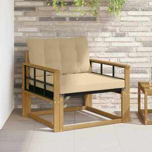 Imagine vidaXL Set de canapele de exterior Lemn solid de Acacia și Textilene