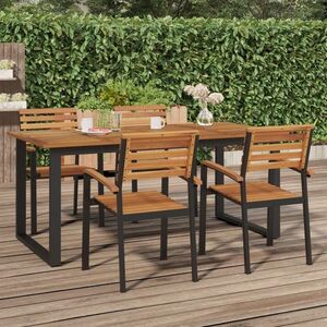 Imagine vidaXL Masă grădină picioare formă de U 180x90x75 cm lemn masiv acacia