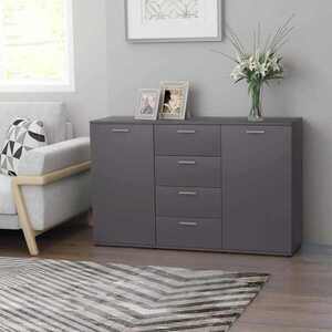 Imagine vidaXL Dulap, gri, 120 x 35, 5 x 75 cm, lemn prelucrat