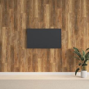 Imagine vidaXL Panouri de perete aspect lemn, maro, 2, 06 m², PVC