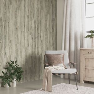 Imagine vidaXL Panouri de perete aspect lemn, gri, 4, 12 m², PVC