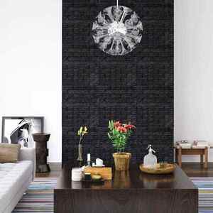 Imagine vidaXL Tapet de perete autocolant 3D, 20 buc., negru