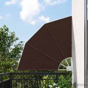 Imagine vidaXL Ecran de intimitate pentru balcon 140 x 140 cm Poliester Maro