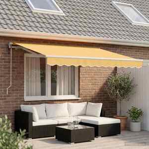 Imagine vidaXL Copertină retractabilă Nisipiu 350 x 250 cm