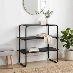 Imagine vidaXL Masă de consolă Stejar Negru 60 x 41 x 75 cm Lemn prelucrat