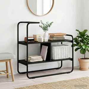 Imagine vidaXL Masă de consolă Stejar Negru 80 x 35 x 75 cm Lemn prelucrat
