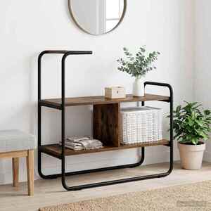 Imagine vidaXL Masă de consolă Stejar fumuriu 80 x 35 x 75 cm Lemn prelucrat