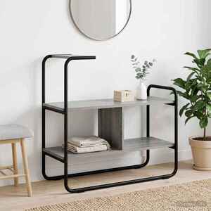 Imagine vidaXL Masă de consolă Sonoma gri 80 x 35 x 75 cm Lemn prelucrat