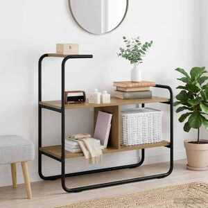 Imagine vidaXL Masă de consolă Stejar Artizanal 80 x 35 x 75 cm Lemn prelucrat