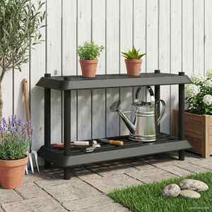 Imagine vidaXL Unitate de rafturi 2 niveluri 100 x 40 x 55, 5 cm PP Antracit
