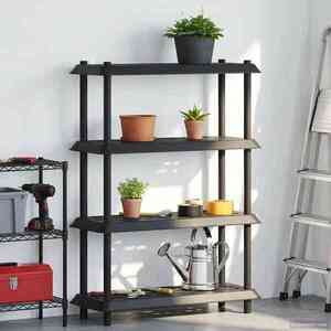Imagine vidaXL Unitate de rafturi 4 niveluri 100 x 40 x 136, 5 cm PP Antracit