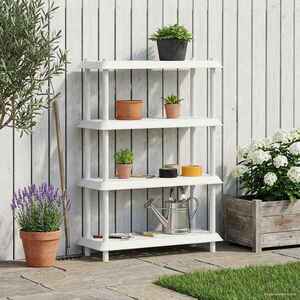 Imagine vidaXL Unitate de rafturi 4 niveluri 100 x 40 x 136, 5 cm PP Alb