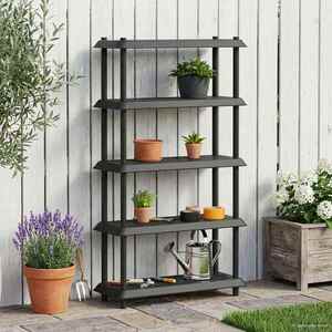 Imagine vidaXL Unitate de rafturi 5 niveluri 100 x 40 x 177 cm PP Antracit