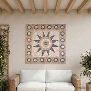 Imagine vidaXL Plăci mozaic cu model floral Multicolour 120 x 120 cm Marmură