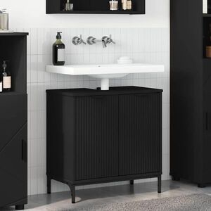 Imagine vidaXL Dulap pentru Chiuveta de Baie Negru 60, 5 x 33, 5 x 61 cm