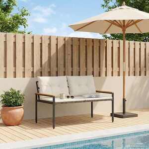Imagine vidaXL Bancă de exterior 2 -Seater 116 x 67, 5 x 72 cm poliratan