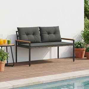 Imagine vidaXL Bancă de exterior 2 -Seater 116 x 67, 5 x 72 cm poliratan