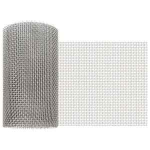 Imagine vidaXL Ecran din plasă 20 x 500 cm 6 Mesh Oțel Inoxidabil 201 Argintiu