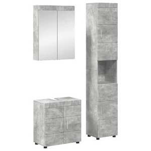 Imagine vidaXL Set de mobilier pentru baie TULUM 3 buc. Gri din beton
