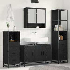 Imagine vidaXL Set de mobilier pentru baie 3 buc. Stejar Artizanal