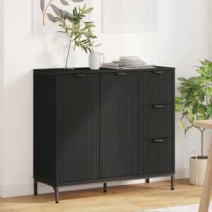 Imagine vidaXL Bufet Negru 89, 5 x 33 x 82 cm Lemn prelucrat