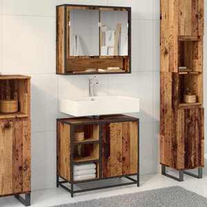Imagine vidaXL Dulap de Baie Lemn Vechi 65 x 33 x 60 cm Lemn prelucrat