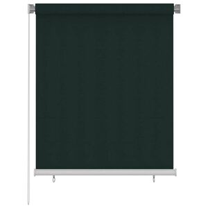 Imagine vidaXL Jaluzea tip rulou de exterior 125 (l) x 140 (î) cm, verde închis, HDPE
