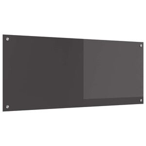 Imagine vidaXL Panou de bucătărie Gri închis 120 x 50 cm sticlă securizată