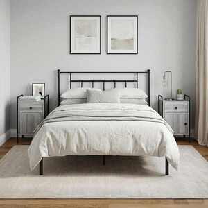 Imagine vidaXL Dulap de noapte 2 buc. Sonoma gri 35 x 36, 5 x 61 cm