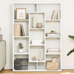 Imagine vidaXL Bibliotecă, alb, 102x29x143 cm, lemn prelucrat