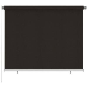 Imagine vidaXL Jaluzea tip rulou de exterior 185 (l) x 140 (î) cm, maro, HDPE
