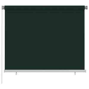 Imagine vidaXL Jaluzea rulantă de exterior 185 (l) x 140 (î) cm, verde închis, HDPE