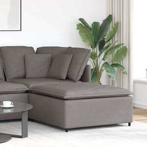 Imagine vidaXL Modul taburet modular pentru canapea, gri taupe, 100x100x48 cm