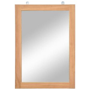 Imagine vidaXL Oglindă de perete, 50 x 70 cm, lemn masiv de tec