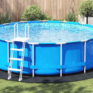 Imagine vidaXL Folie pentru Bază de Piscină Ø 428 cm (2 mm) Rotund Negru