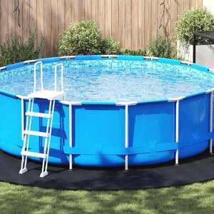 Imagine vidaXL Folie pentru Bază de Piscină Ø 500 cm (2 mm) Rotund Negru
