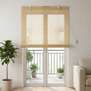 Imagine vidaXL Rulou textil natural 110 x 220 cm Bambus