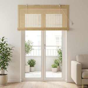 Imagine vidaXL Rulou textil natural 130 x 220 cm Bambus
