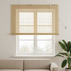 Imagine vidaXL Rulou textil natural 160 x 160 cm Bambus