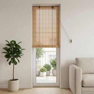 Imagine vidaXL Rulou textil Maro 50 x 220 cm Bambus