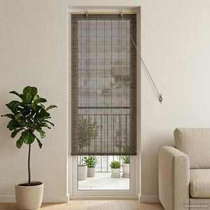 Imagine vidaXL Rulou textil Gri 40 x 220 cm Bambus