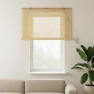 Imagine vidaXL Rulou textil natural 130 x 160 cm Bambus