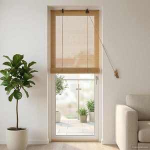 Imagine vidaXL Rulou textil Maro 50 x 220 cm Bambus
