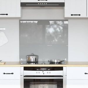 Imagine vidaXL Panou de bucătărie Gri deschis 70 x 60 cm sticlă securizată