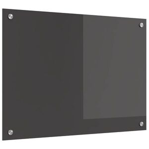Imagine vidaXL Panou de bucătărie Gri închis 70 x 50 cm sticlă securizată