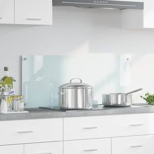 Imagine vidaXL Panou de bucătărie Lapte 100 x 40 cm sticlă securizată