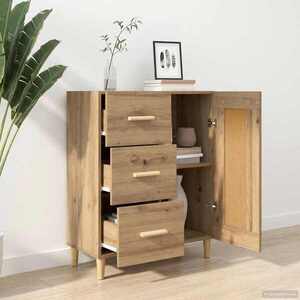 Imagine vidaXL Bufet Stejar Artizanal 69, 5 x 34 x 90 cm Lemn prelucrat