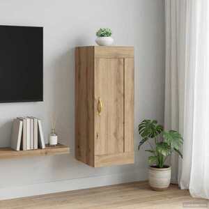 Imagine vidaXL Dulap de perete Stejar Artizanal 34, 5 x 34 x 90 cm