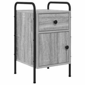 Imagine vidaXL Dulap de noapte Sonoma gri 35 x 36, 5 x 61 cm Lemn prelucrat