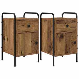 Imagine vidaXL Dulap de noapte 2 buc. Lemn vechi 35 x 36, 5 x 61 cm